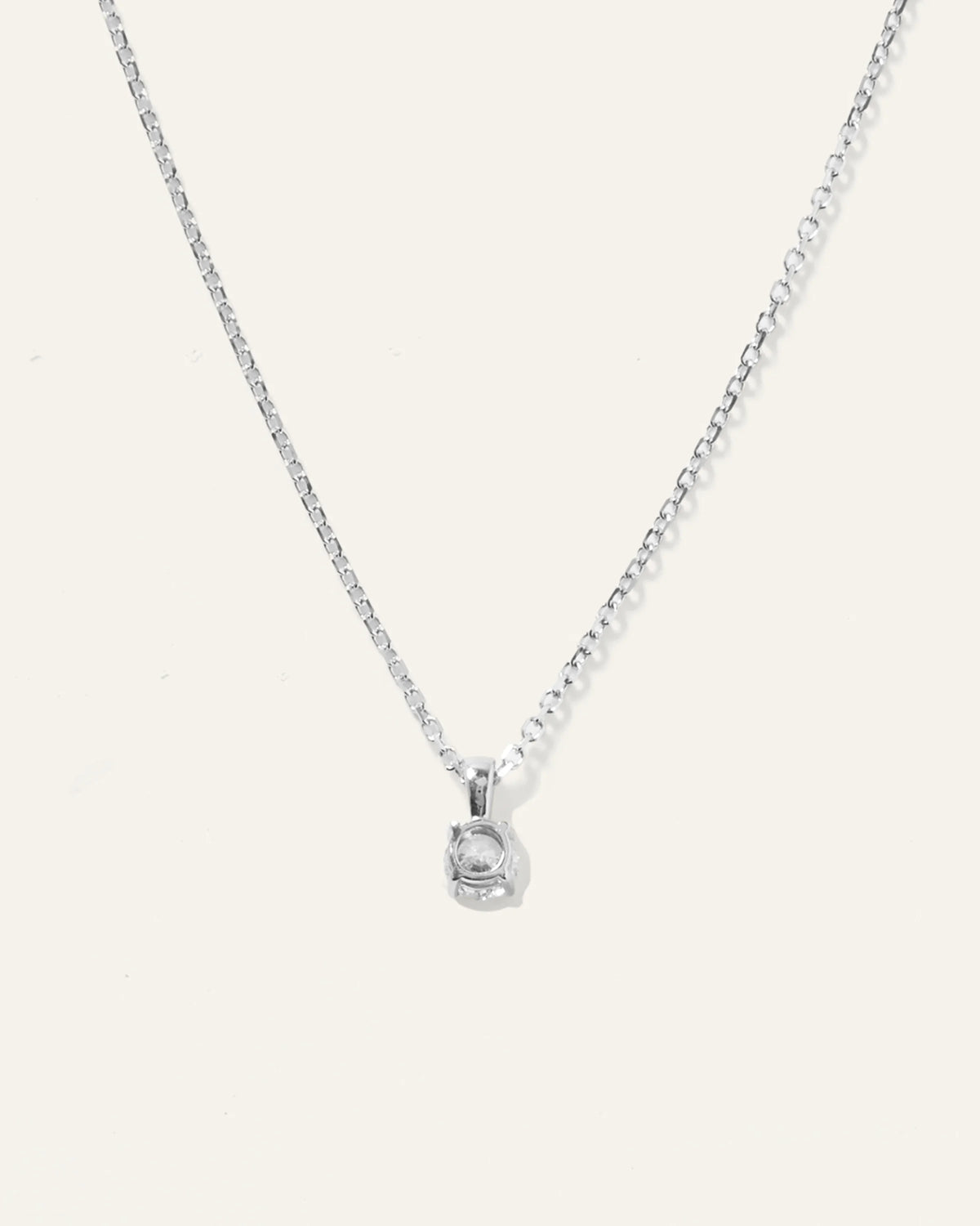 14k Gold Natural Diamond Solitaire Necklace - One Size / Yellow Gold