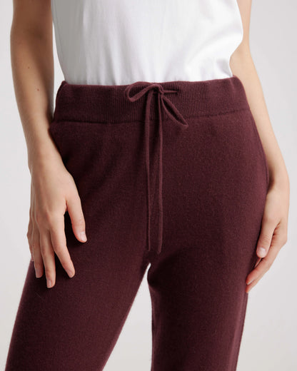 Mongolian Spring Cashmere Sweatpants - XS / Burgundy