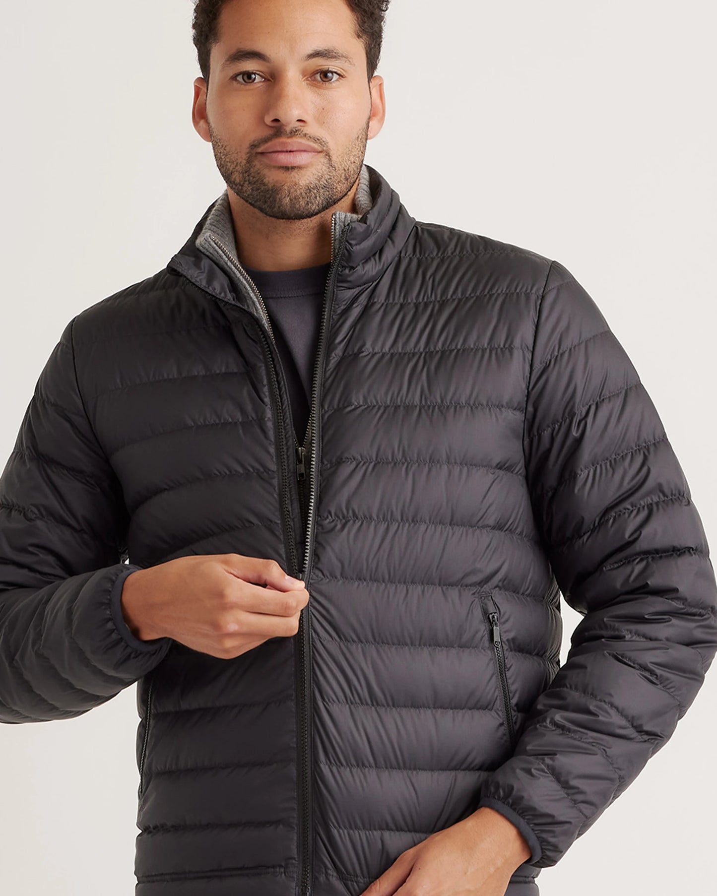 Lightweight Down Packable Puffer Jacket - XS / Overcast Grey