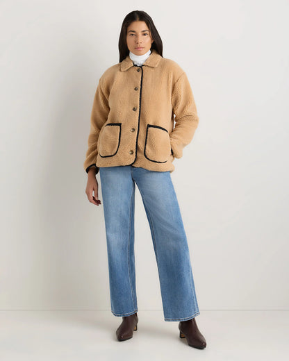 Sherpa Barn Jacket - XS / Camel/Black
