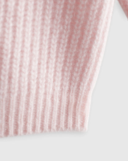 Washable Cashmere Fisherman Tunic Sweater - 6 / Oatmeal