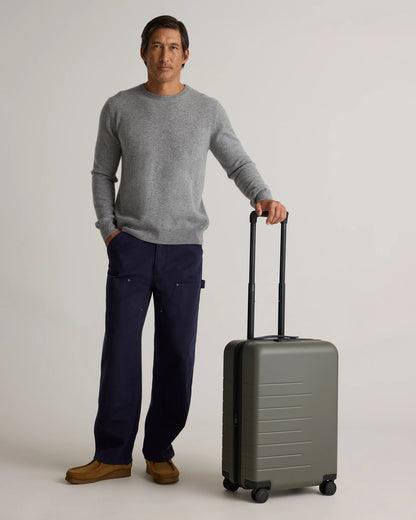 Expandable Carry-On Suitcase - One Size / Dark Green