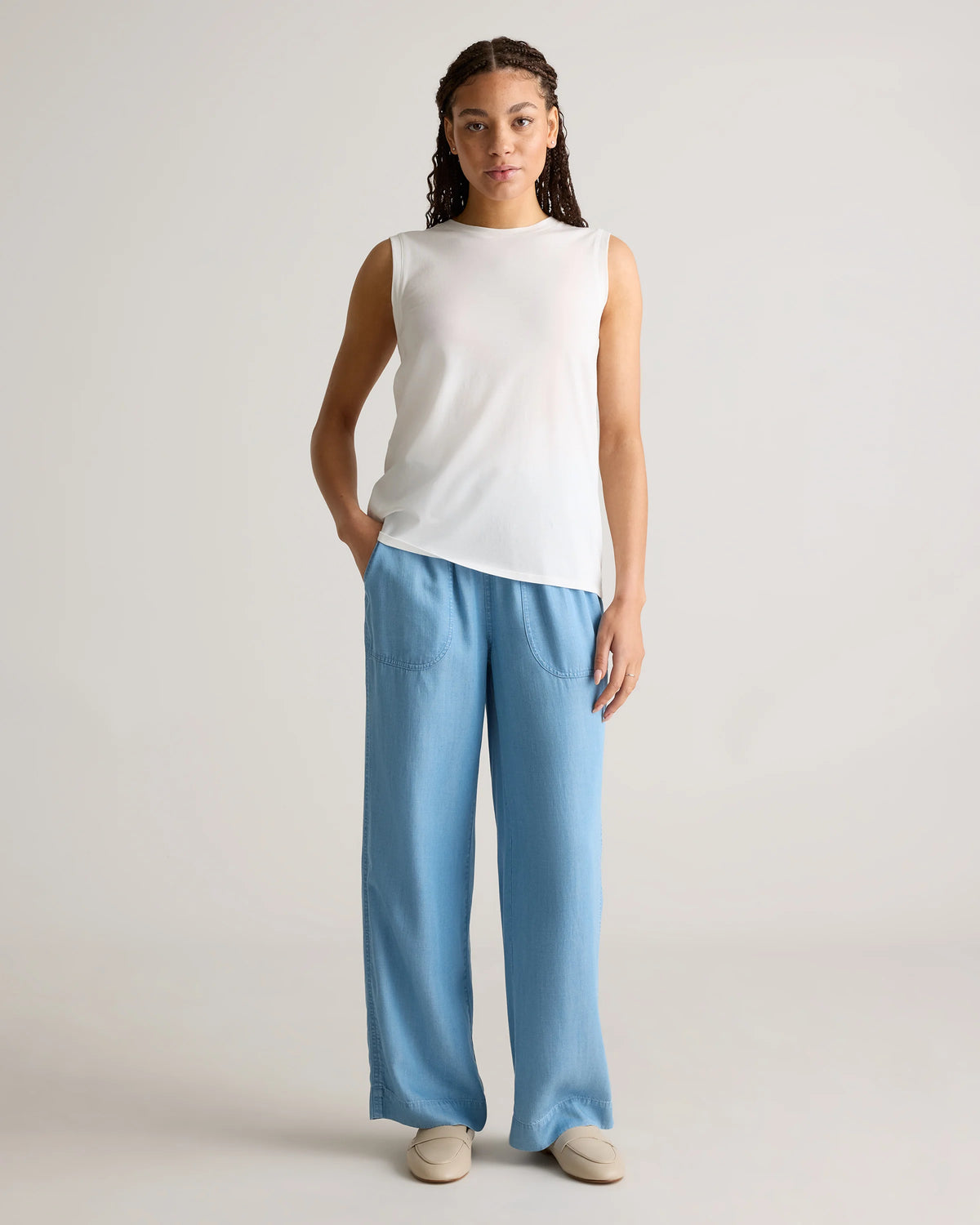 Cotton Modal Muscle Tank - XS / White