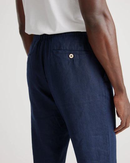 100% European Linen Pants - S / Bayberry Olive