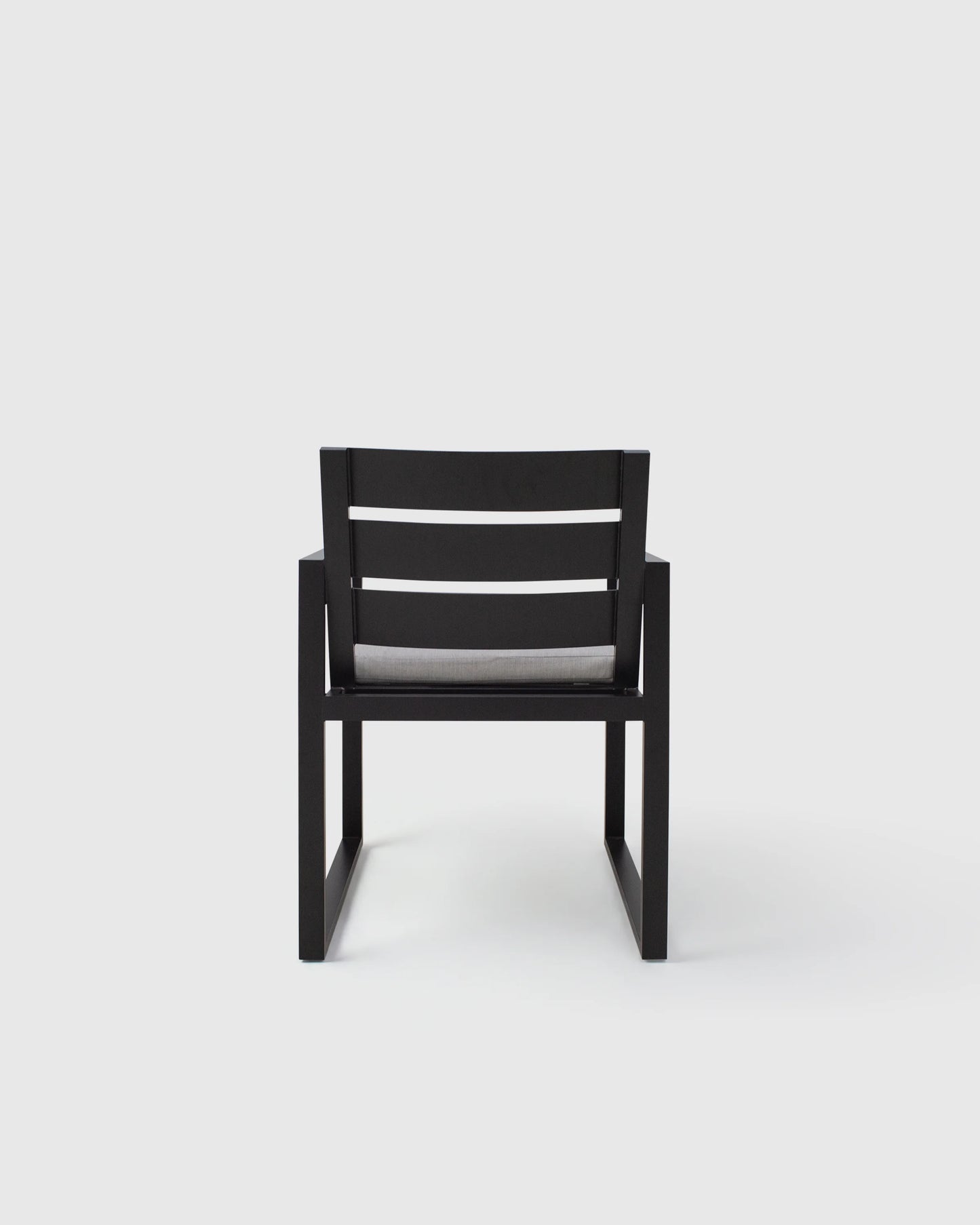 Linear Aluminum Outdoor Dining Armchair - One Size / Dark Charcoal