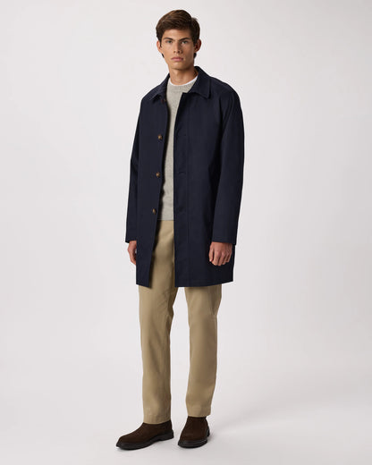 Comfort Stretch Trench Coat - S / Midnight Black