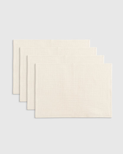 Organic Cotton Gauze Placemats - One Size / Chocolate