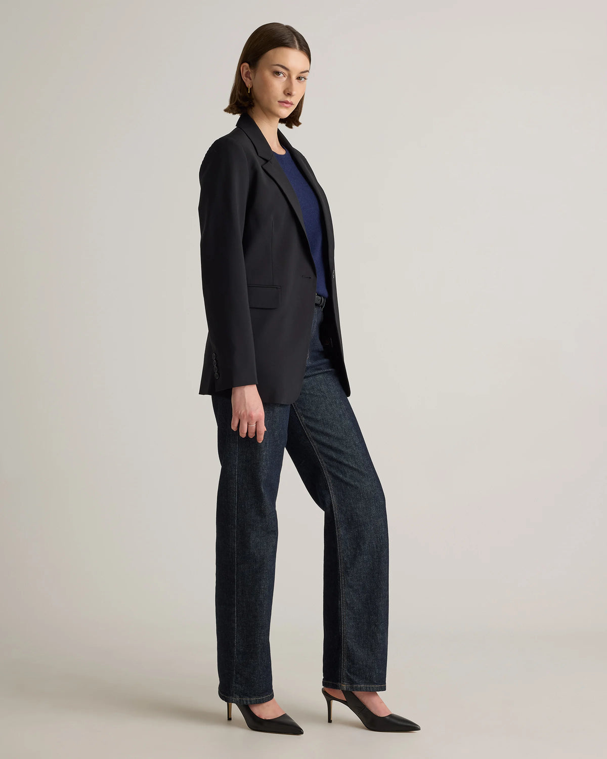 Italian Wool Long Blazer - XS / Sahara Camel