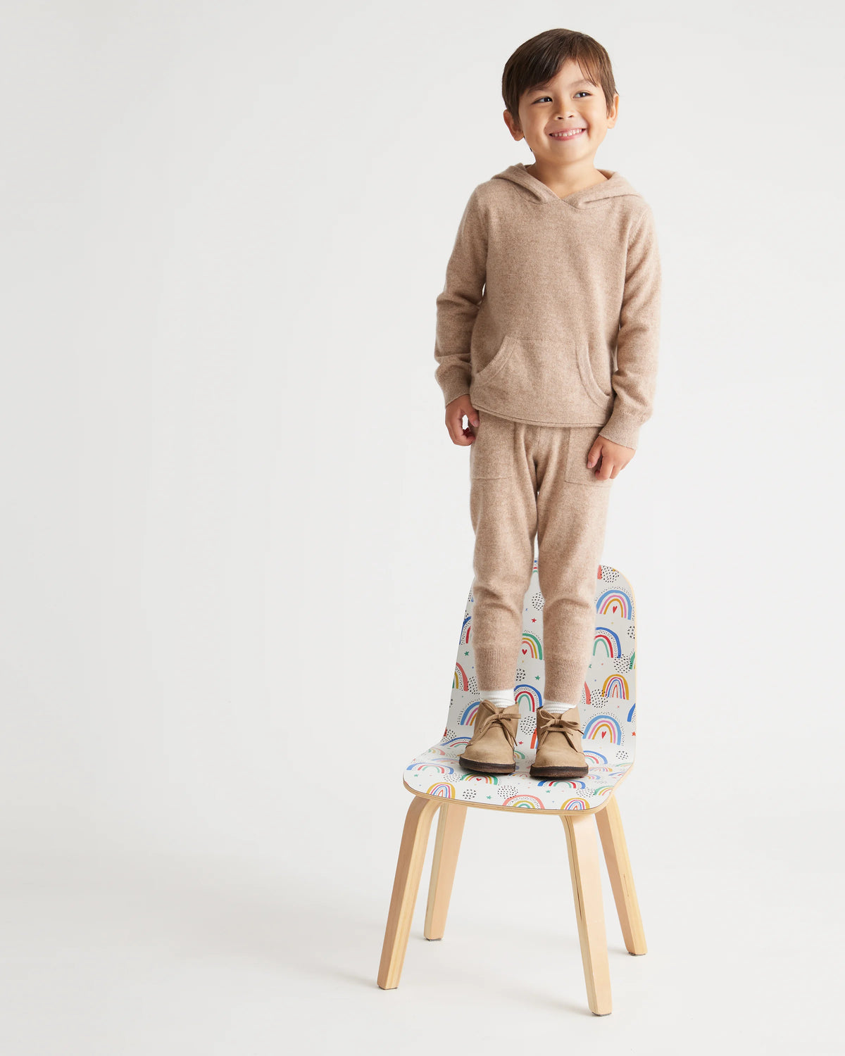 Washable Cashmere Hoodie - 2T / Oatmeal