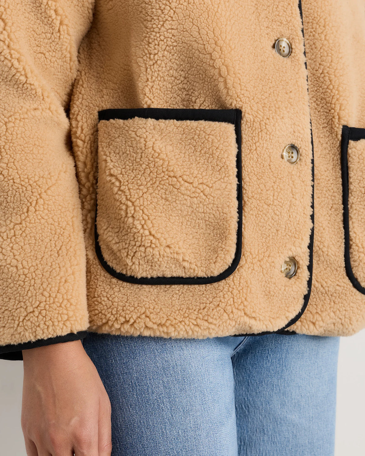 Sherpa Barn Jacket - XS / Camel/Black