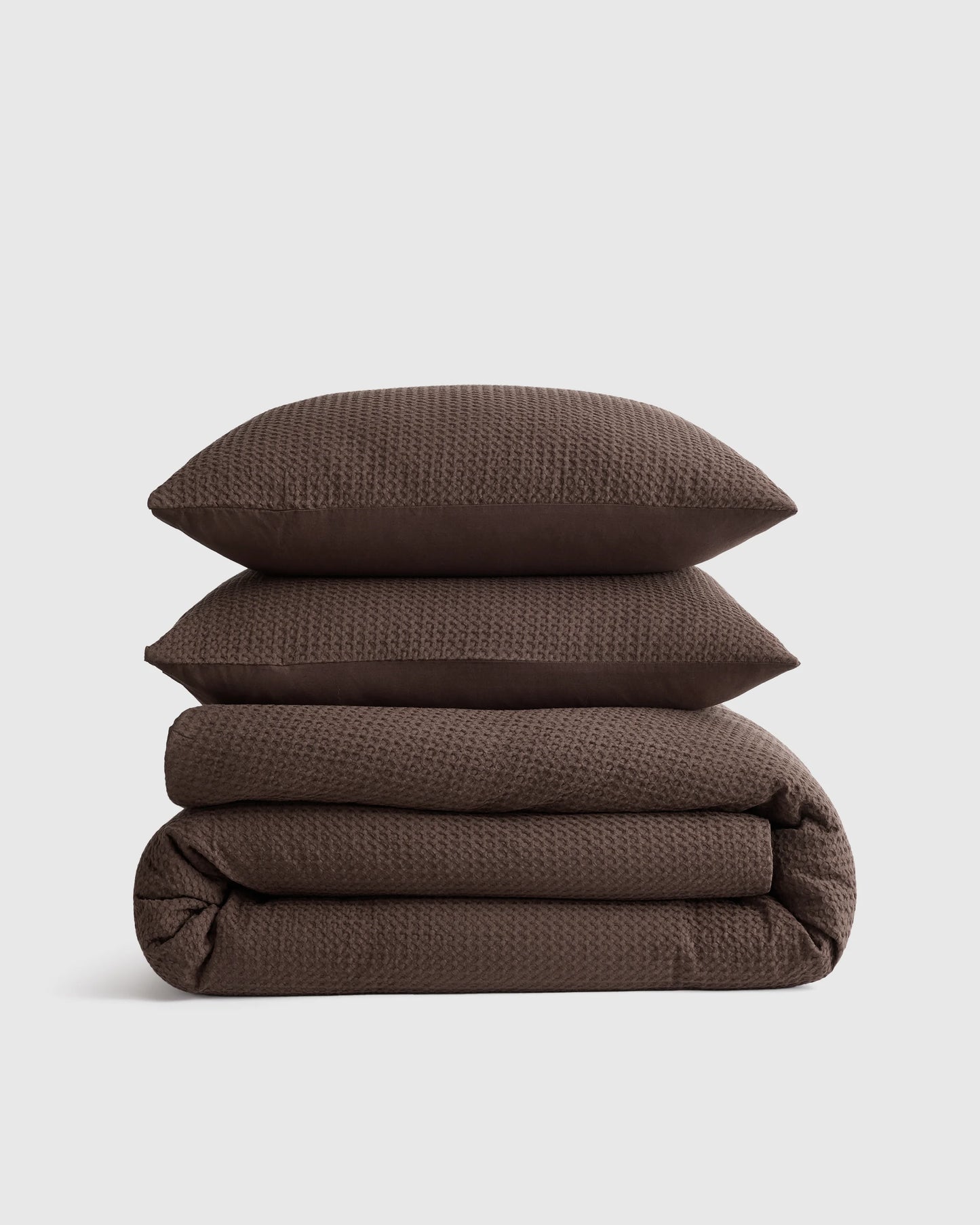 Organic Luxe Honeycomb Duvet Cover Set - Twin / Mineral