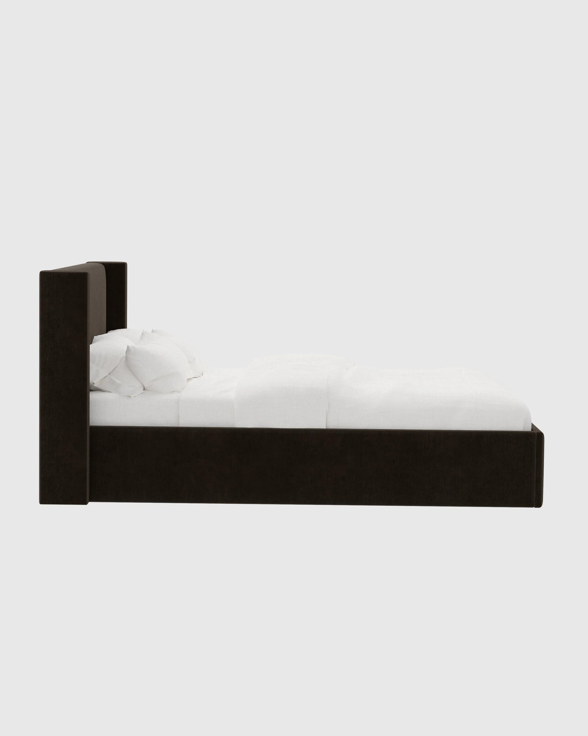 Wingback Bed in Performance Velvet - Full / Butterscotch