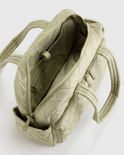 Transit Quilted Duffle Bag - One Size / Taupe Brown