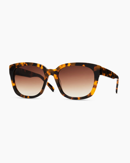 Barcelona Polarized Acetate Sunglasses - One Size / Tortoise with Brown Gradient lens