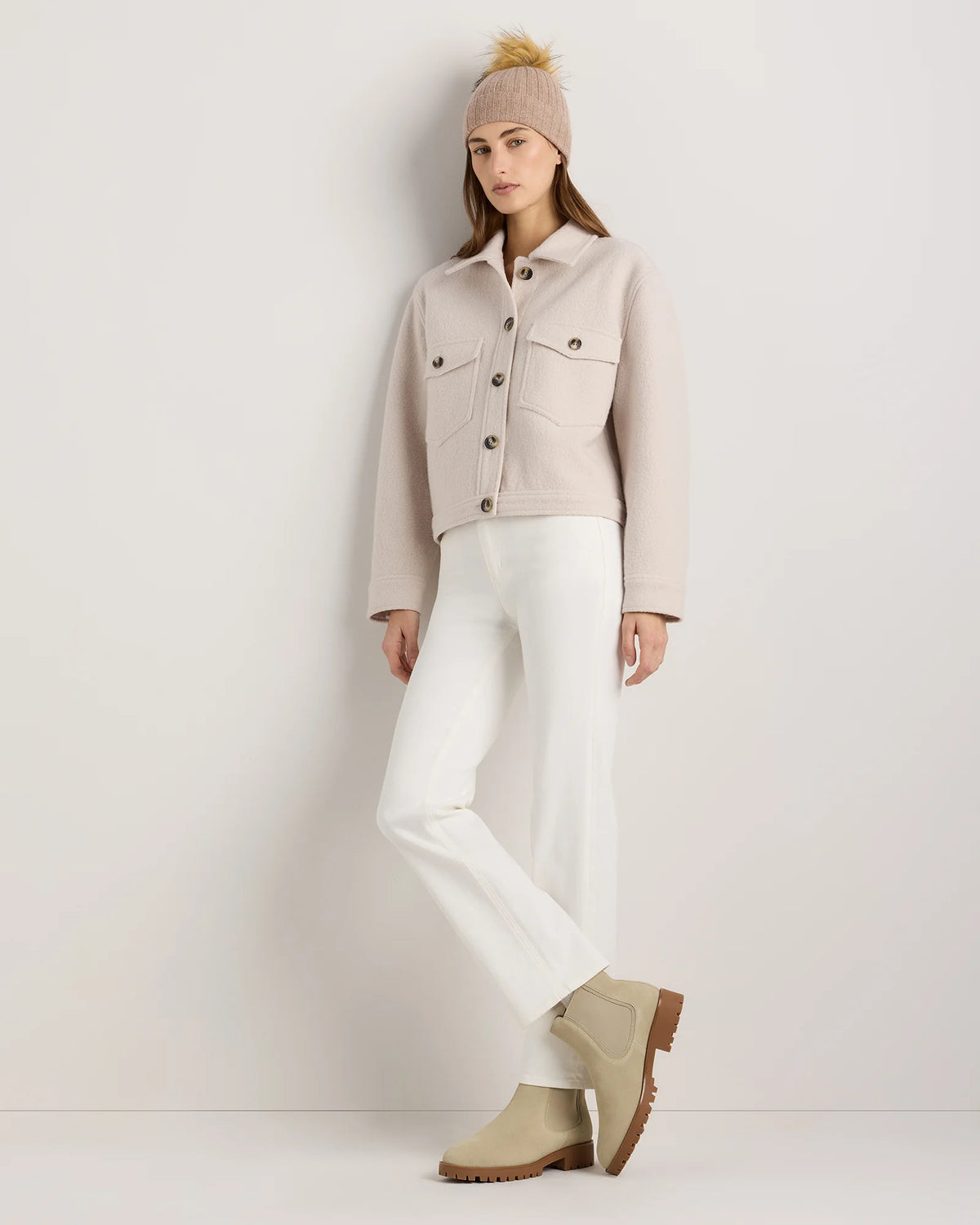 Italian Suede Lug Sole Chelsea Boot - 5 / Almond Suede