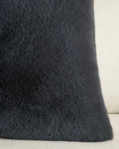 Luxury Faux Fur Pillow Cover - 20x20 / Slate