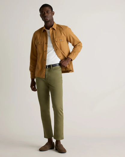 Double-Brushed Stretch Overshirt Jacket - S / Camel