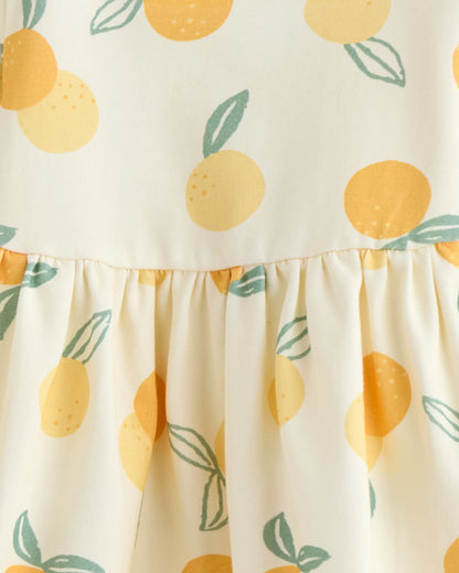 Organic Cotton Fit and Flare Pocket Dress - 12-18M / Cloud Rainbow Stripe