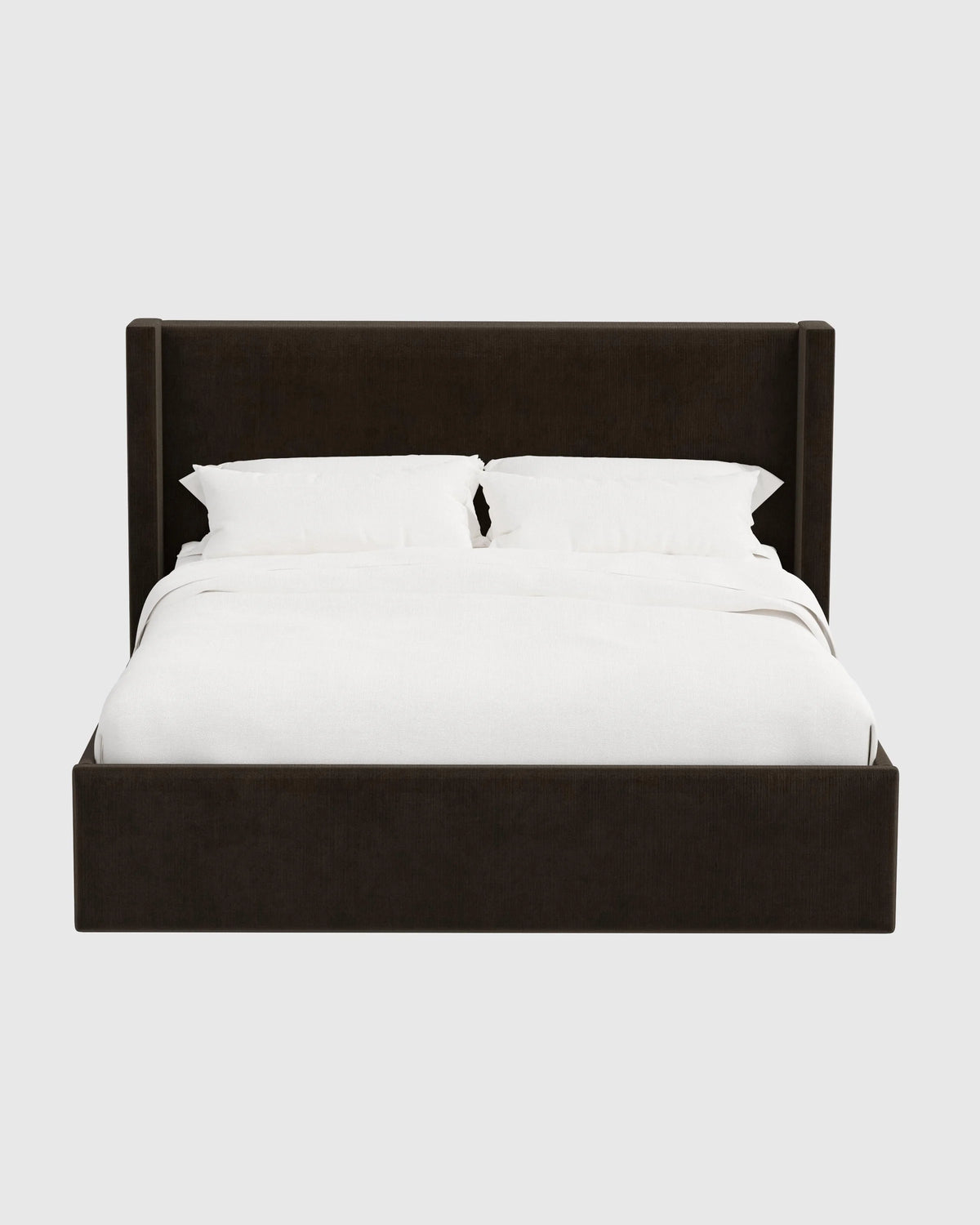 Wingback Bed in Performance Velvet - Full / Butterscotch