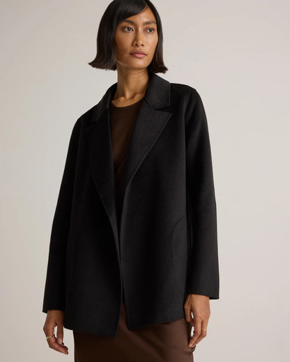 100% Mongolian Cashmere Double-Faced Open Blazer - XS / Camel