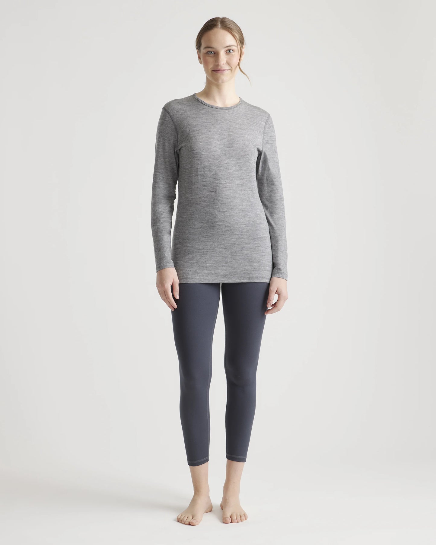 100% Merino Wool All-Season Long Sleeve Base Layer - XS / Black