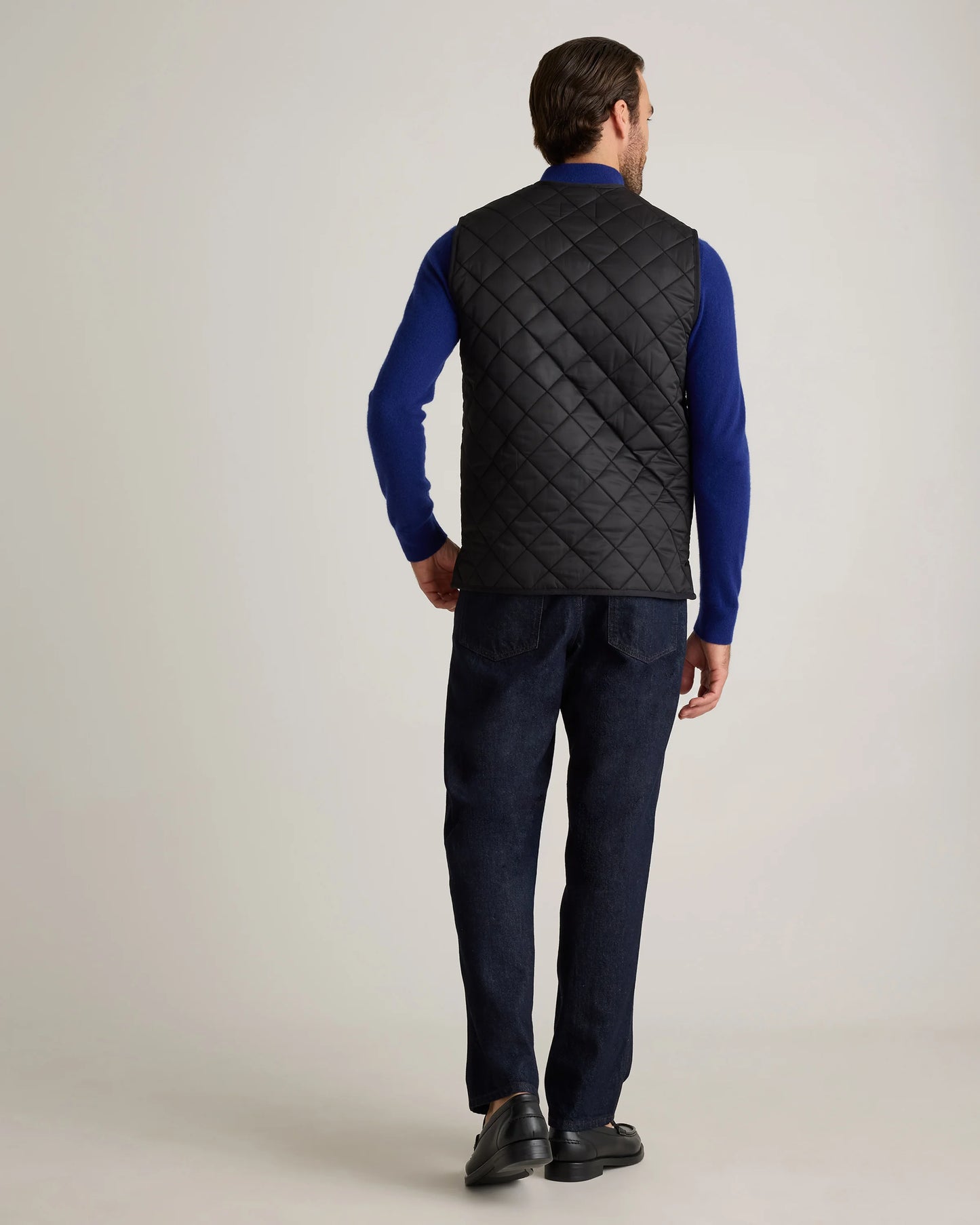 Featherless Quilted Fleece-Lined Liner Vest - S / Black