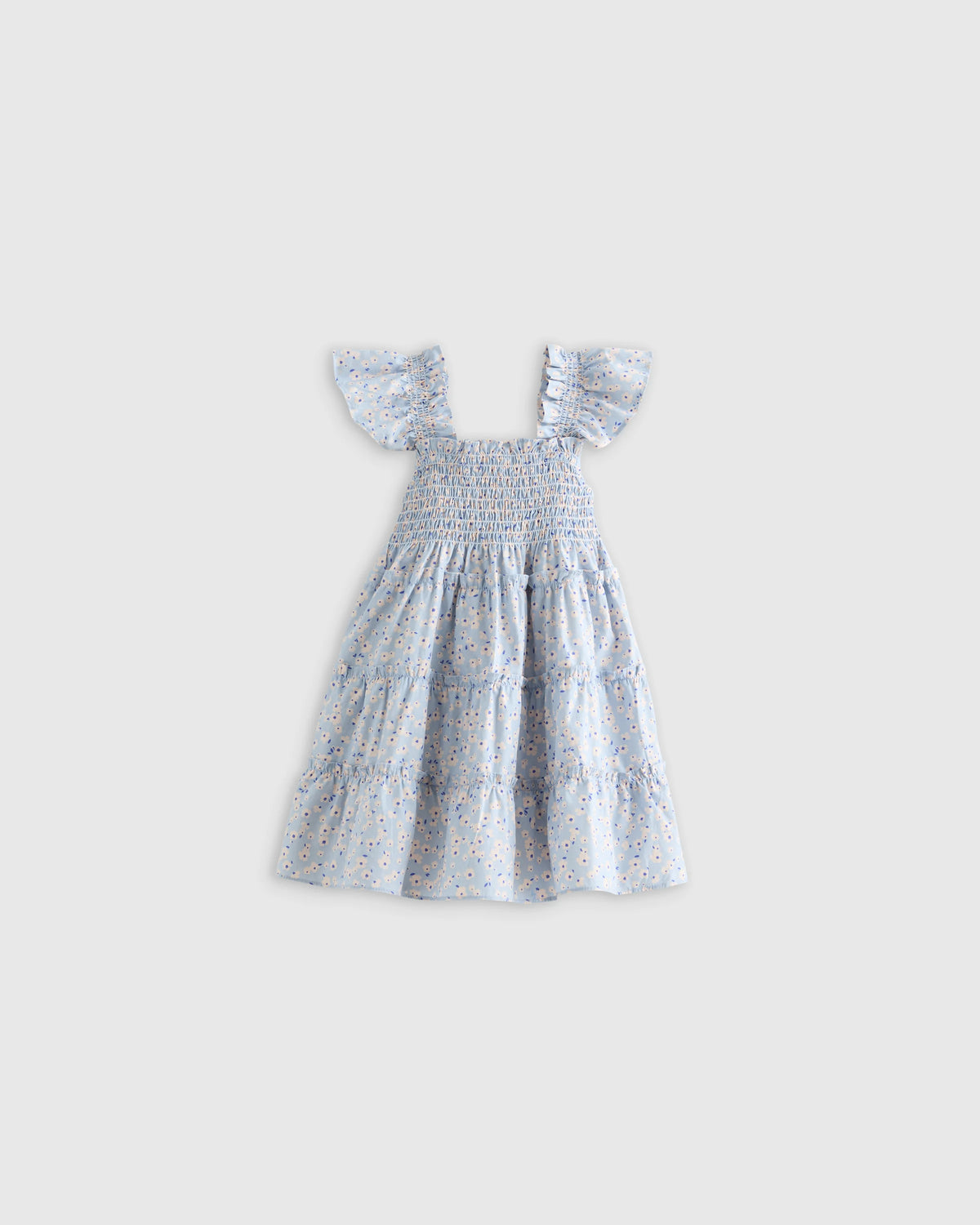 100% Organic Cotton Poplin Smocked Dress - 3-6M / Wisteria Floral
