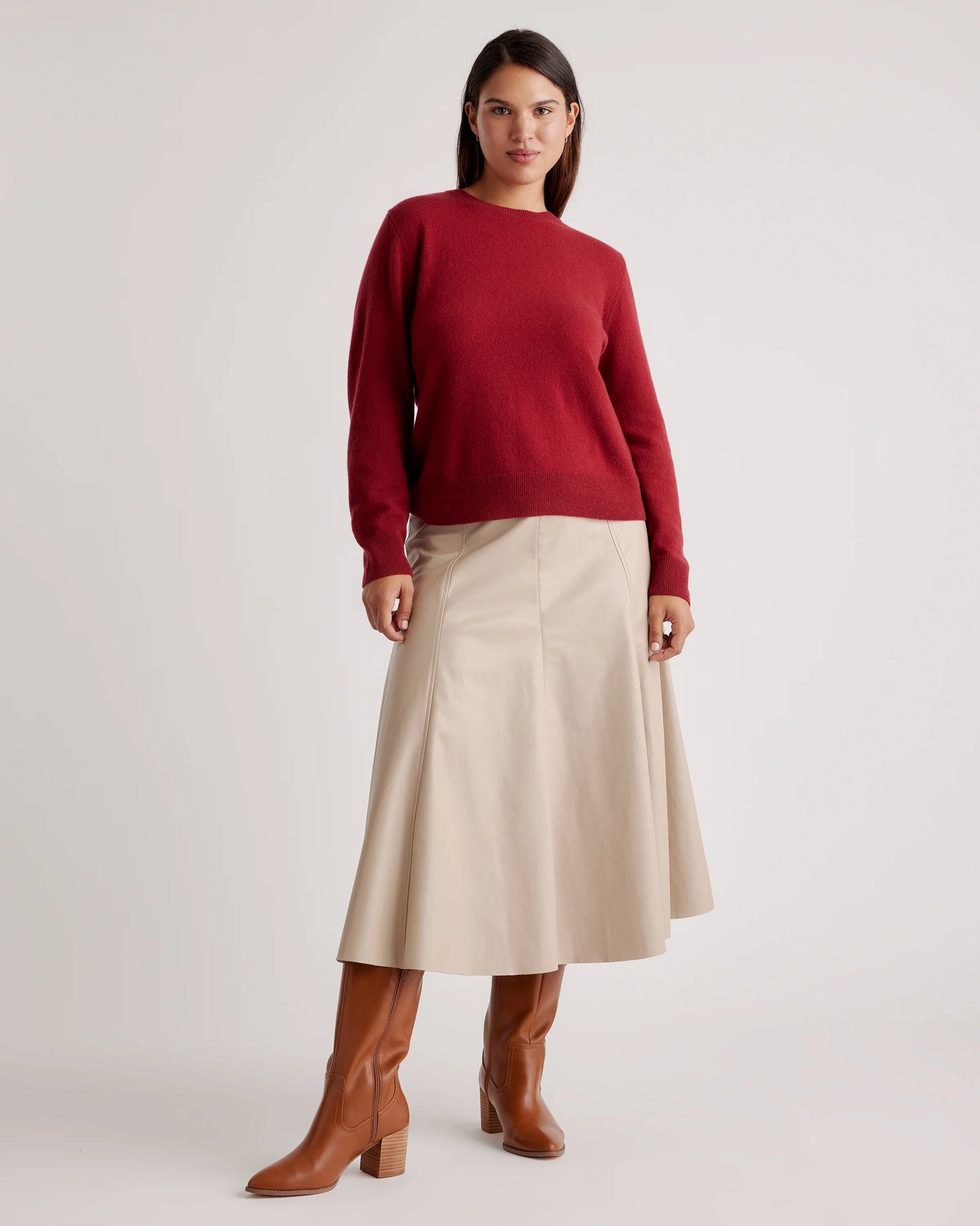 Mongolian Cashmere Crewneck Sweater - XS / Ivory