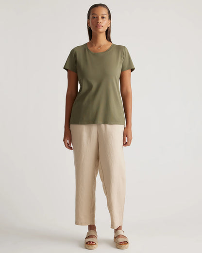 Cotton Modal Scoop Neck Tee - XS / Navy
