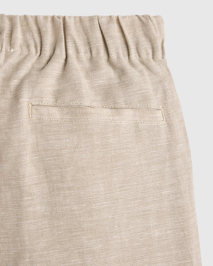100% European Linen Pull-On Shorts - 2T / Blue Pinstripe