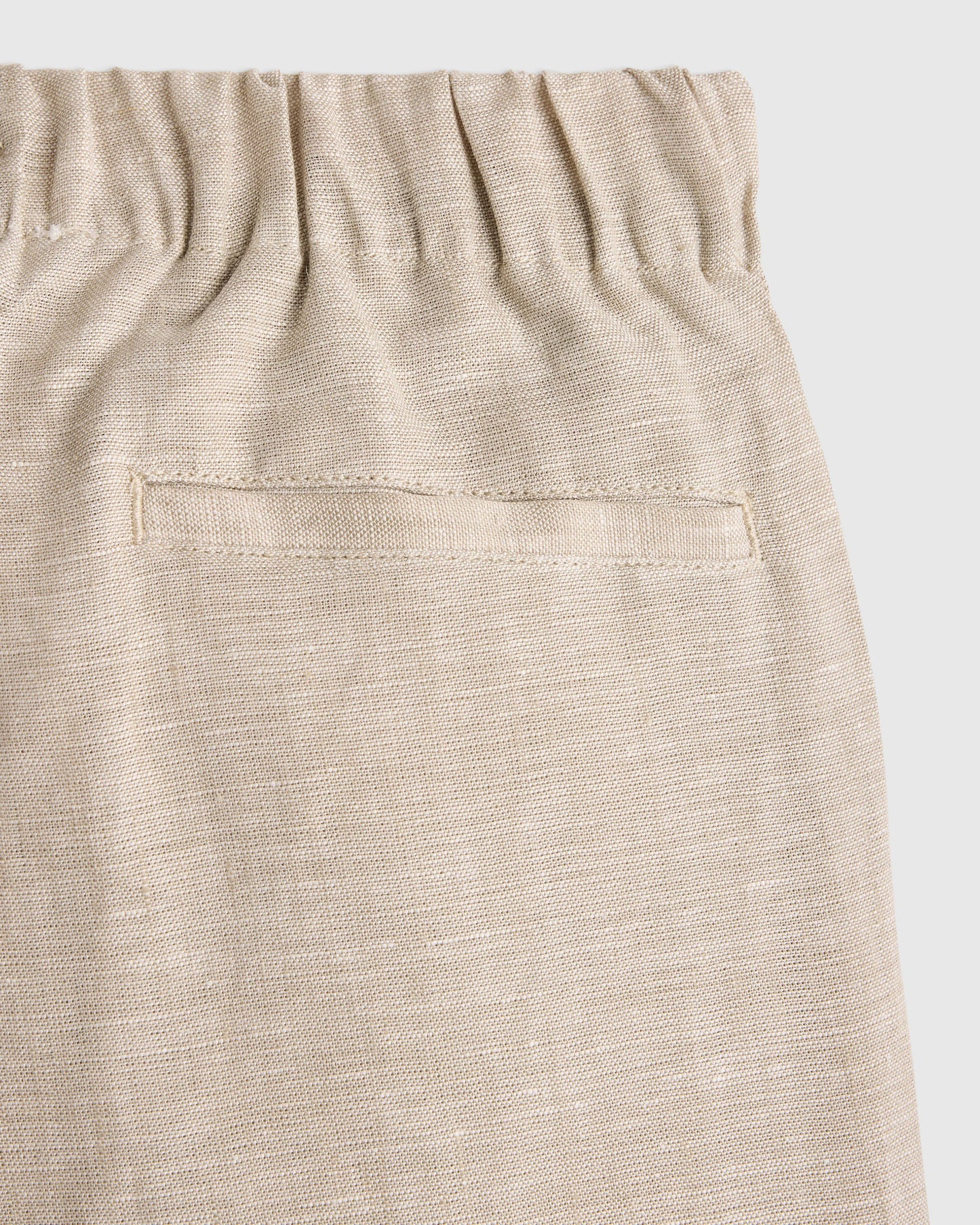 100% European Linen Pull-On Shorts - 6 / Blue Pinstripe