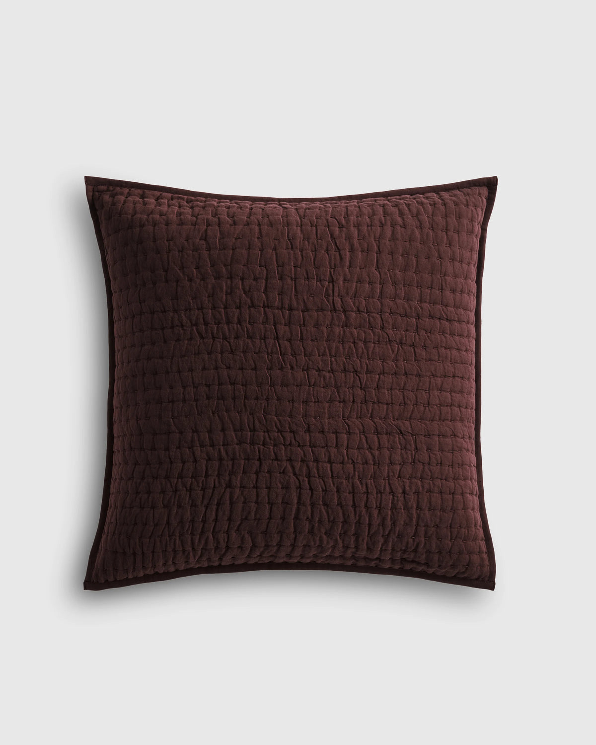European Linen Cotton Stitch Quilted Euro Sham - Euro / Orchid