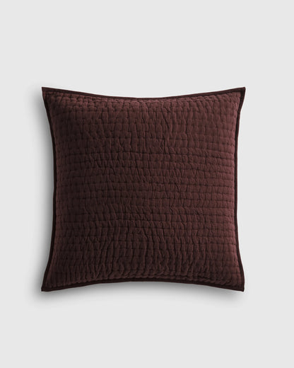 European Linen Cotton Stitch Quilted Euro Sham - Euro / Orchid