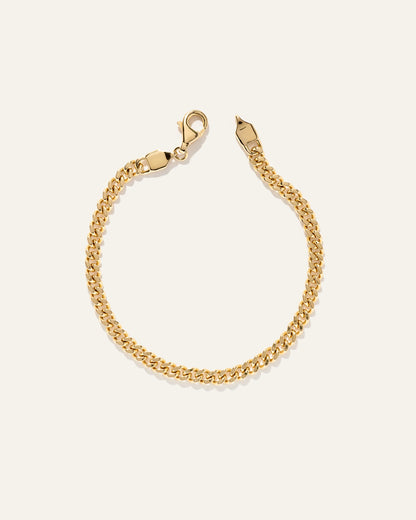 Cuban Curb Chain Bracelet - 7.5" / Gold Vermeil