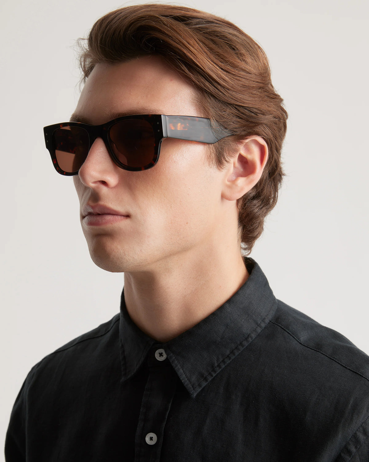 Henry Polarized Acetate Sunglasses - One Size / Tortoise with Brown lens