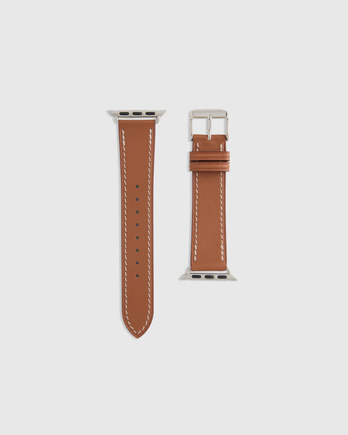 Leather Smartwatch Band - 38mm - 42mm / Cognac