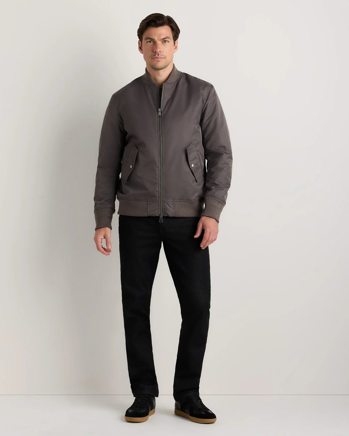 Flight Nylon Bomber Jacket - S / Navy