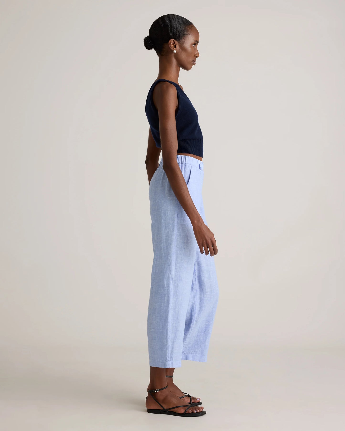 100% European Linen Pants - XS / White