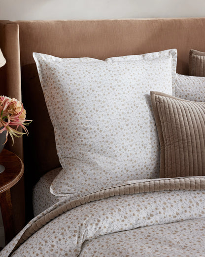 Organic Crisp Percale Floral Euro Sham - Euro / Toffee Florette