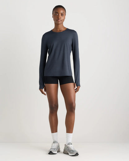 Flowknit Breeze Long Sleeve Top - XS / Heather Deep Navy
