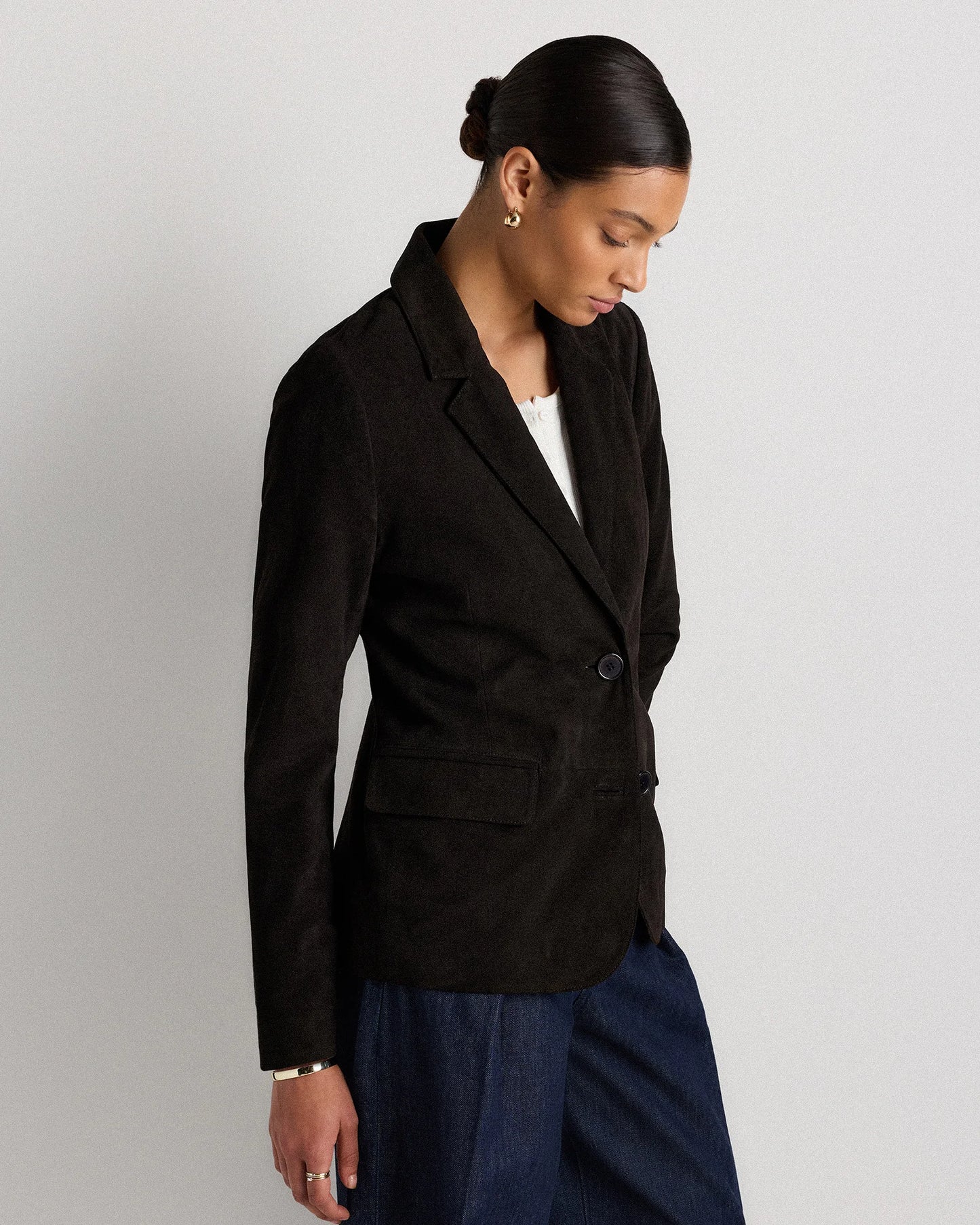 100% Suede Blazer - XS / Espresso Brown