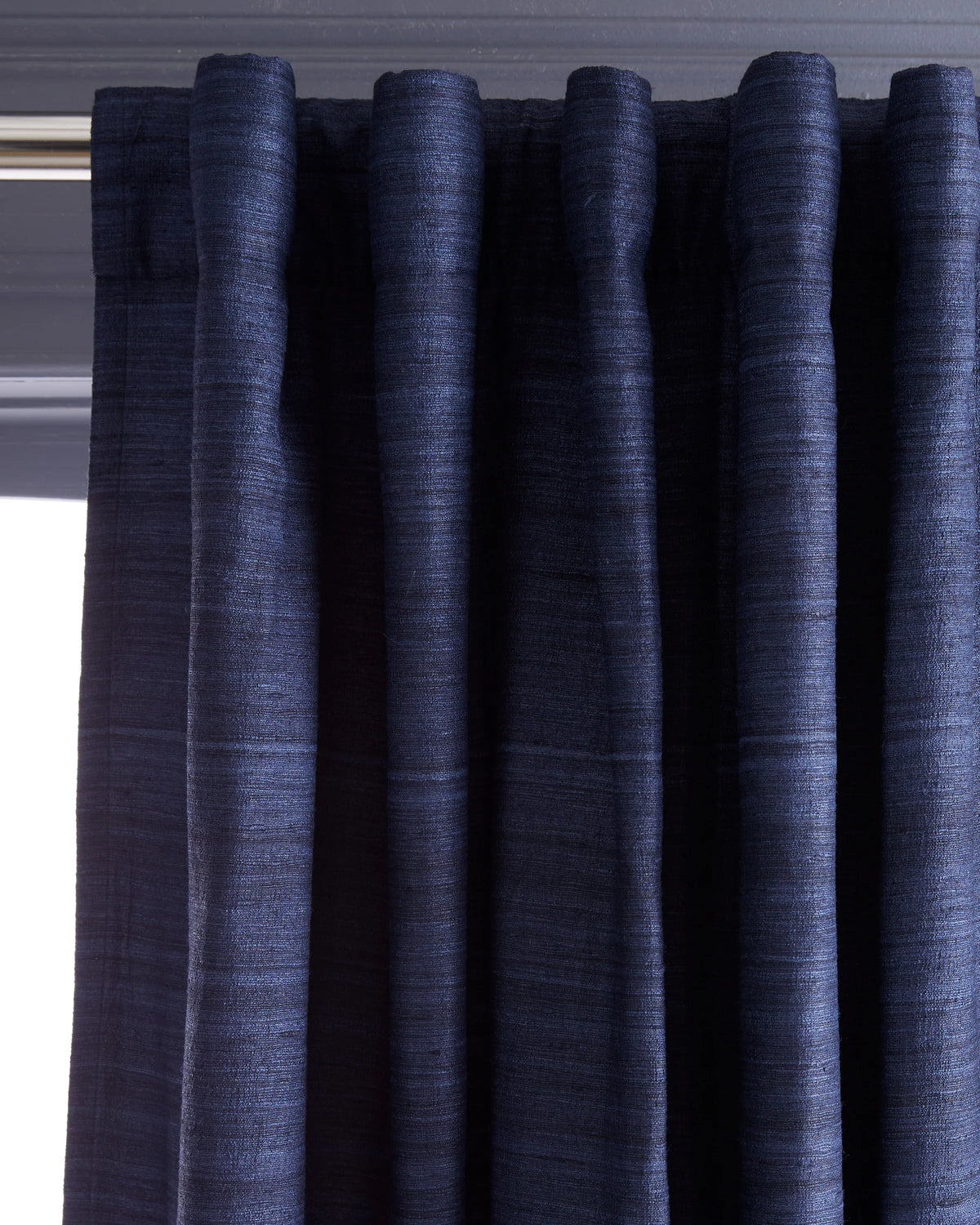 Raw Silk Room Darkening Curtain - Single Panel - 48x84 / Ivory