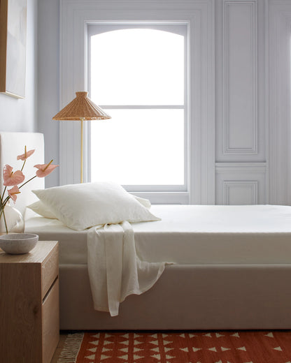 European Linen Sham Set - Standard / White