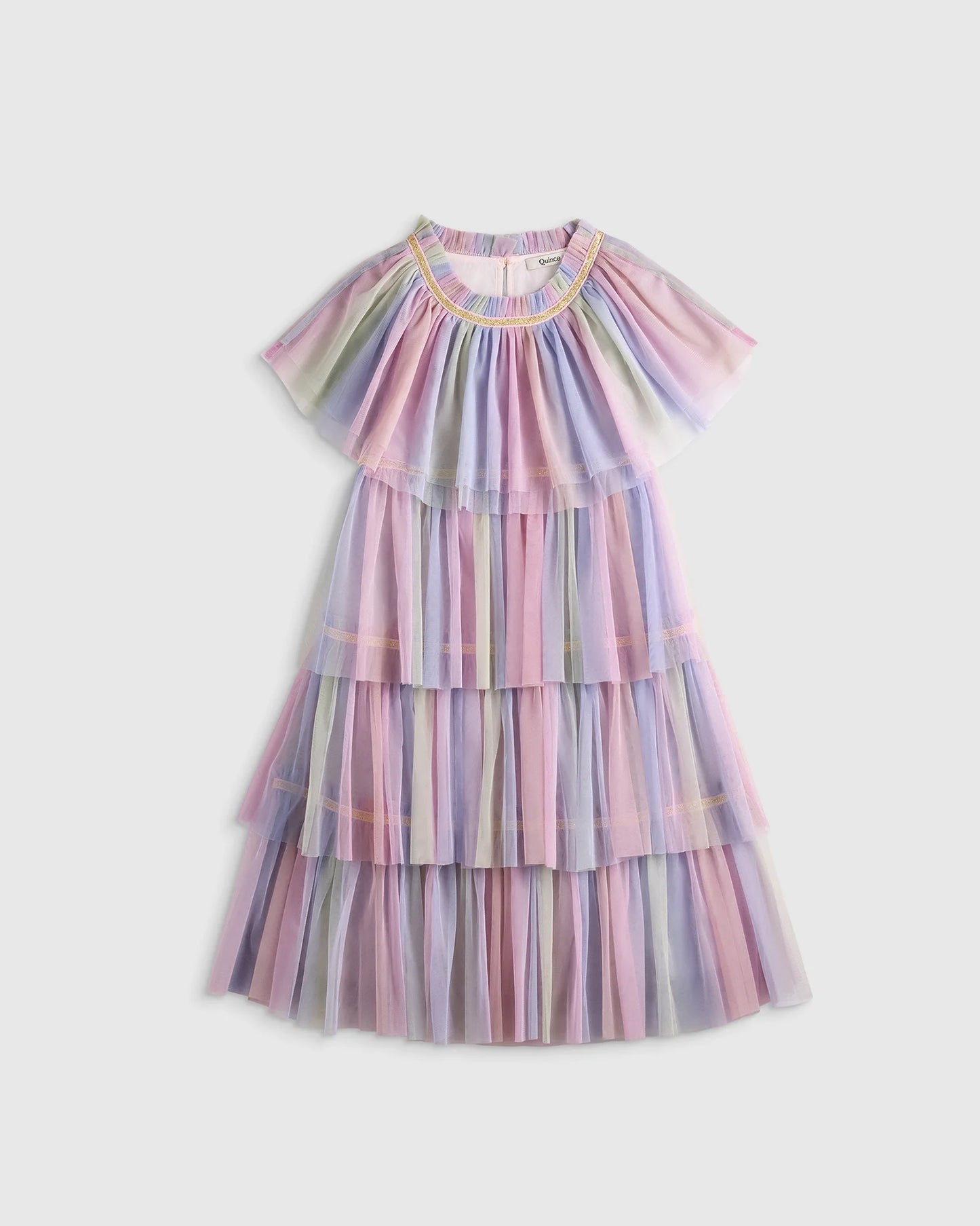 Recycled Tulle Tiered Dress - 2T / Pale Pink