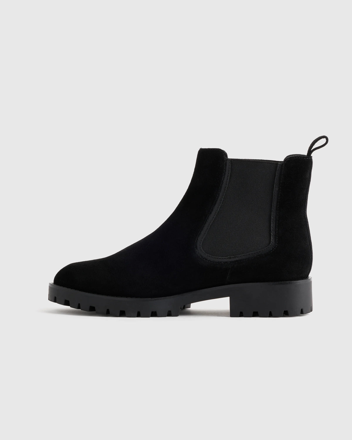 Italian Suede Lug Sole Chelsea Boot - 5 / Almond Suede