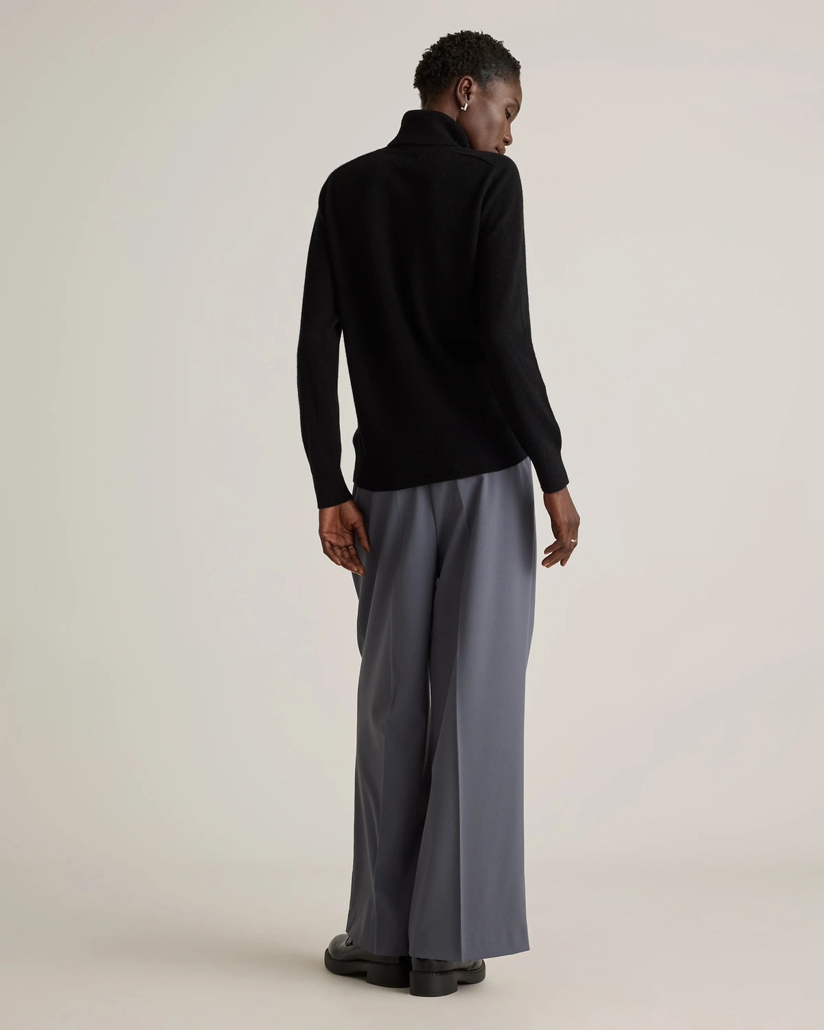 Mongolian Cashmere Turtleneck Sweater - XS / Heather Grey