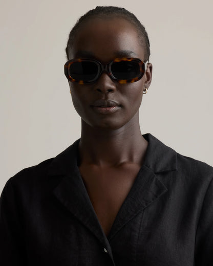Santorini Polarized Acetate Sunglasses - One Size / Ginger Tortoise with Grey Lens