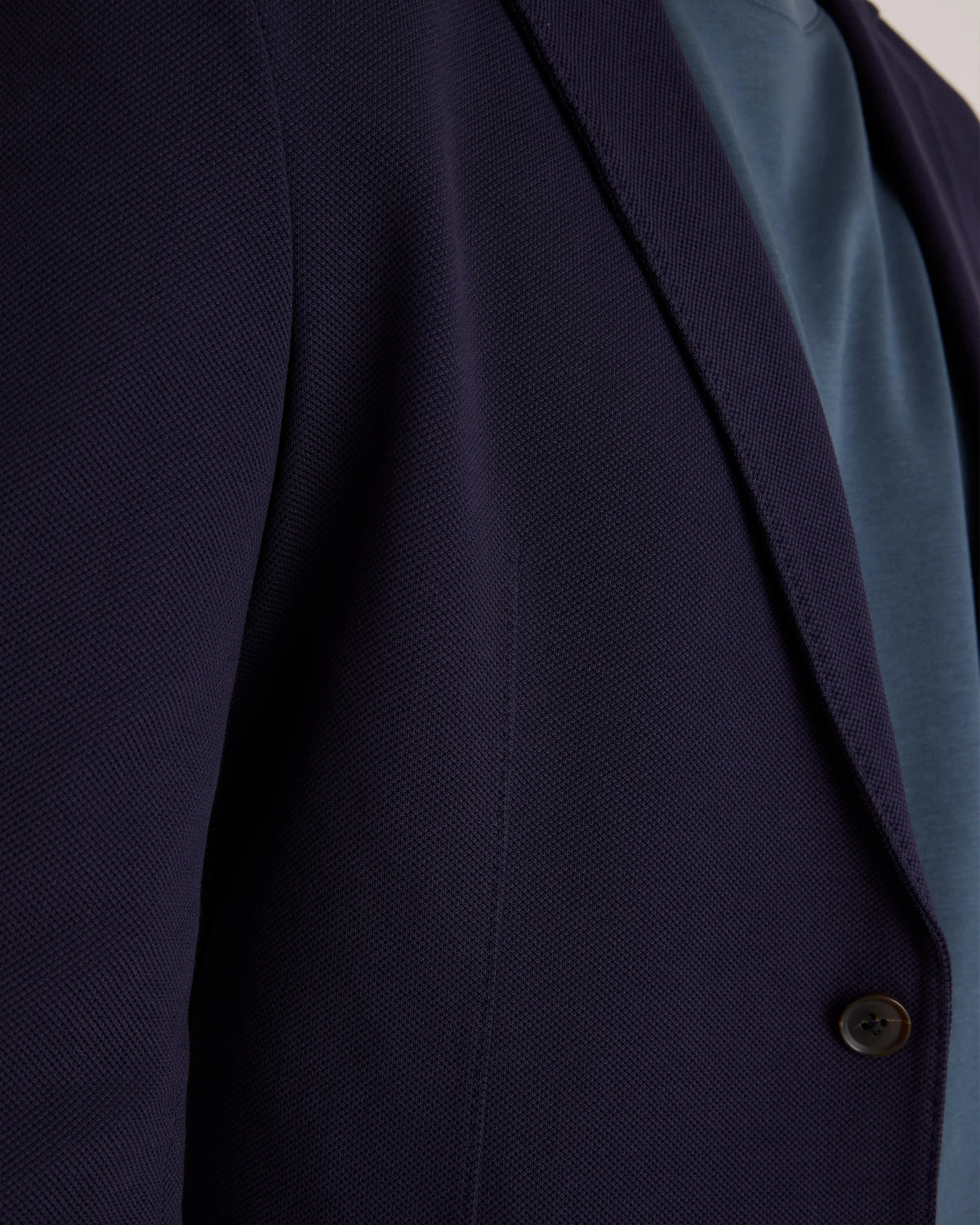 Cotton Pique Knit Blazer - XS / Heather Charcoal