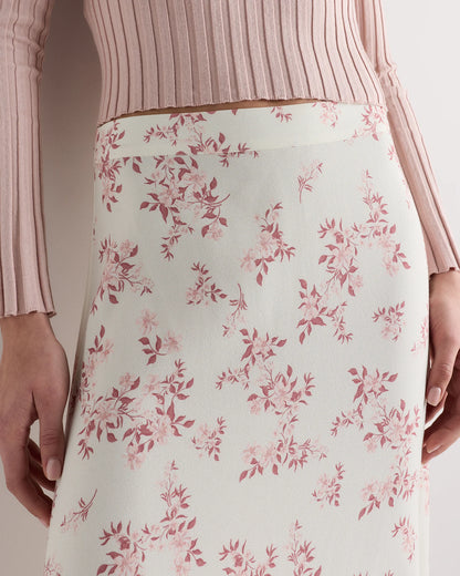 Lightweight Crepe Slip Skirt - XS / Moonstone Blue