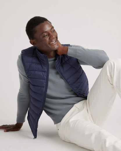 Lightweight Down Packable Puffer Vest - S / Overcast Grey